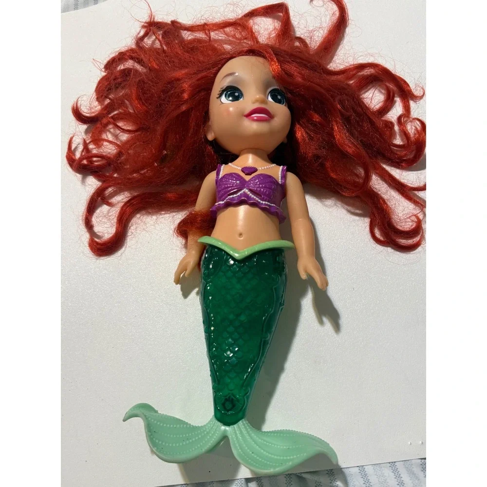 Disney Princess Ariel Toddler Doll The Little Mermaid Red Hair Green Tail Figure